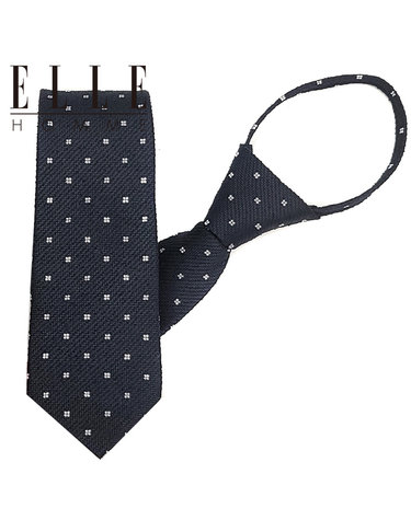 [ELLE HOMME] 엘르옴므 실크 지퍼/자동 넥타이-마타리 블랙 7cm