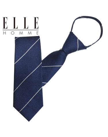 [ELLE HOMME] 엘르옴므 실크 지퍼/자동 넥타이-펜슬 네이비 7cm