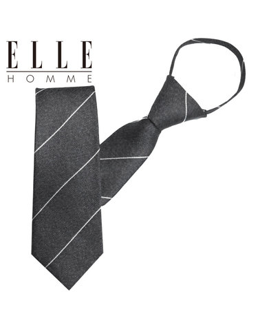 [ELLE HOMME] 엘르옴므 실크 지퍼/자동 넥타이-펜슬 그레이 7cm