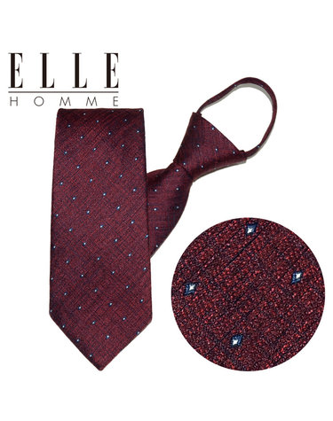 [ELLE HOMME] 엘르옴므 실크 지퍼/자동 넥타이 - 람빅 와인 8cm