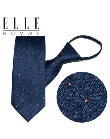 [ELLE HOMME] 엘르옴므 실크 지퍼/자동 넥타이-람빅 네이비  8cm