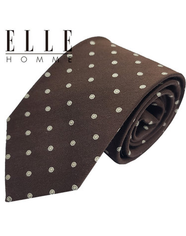 [ELLE HOMME] 엘르옴므 실크 넥타이 - 마쉬멜로우 브라운 8cm