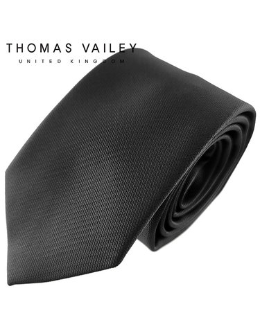 [THOMAS VAILEY] 토마스베일리 패션넥타이-에스프레소 블랙 7cm