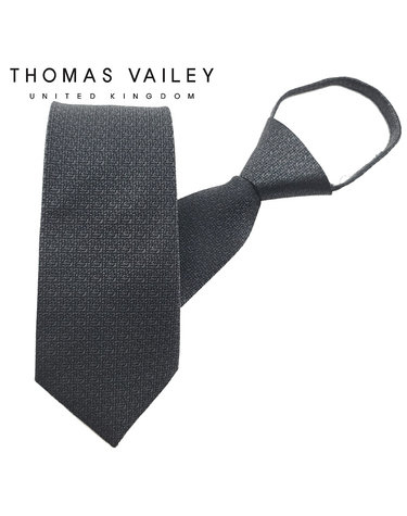 [THOMAS VAILEY] 토마스베일리 자동/지퍼넥타이-랜드 그레이 7.5cm