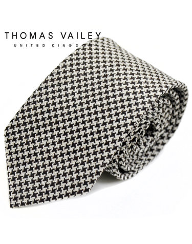 [THOMAS VAILEY] 토마스베일리 실크넥타이-클래식하운드 블랙 7.5cm