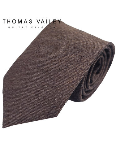 [THOMAS VAILEY] 토마스베일리 실크넥타이-우드 브라운 8cm