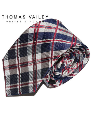 [THOMAS VAILEY] 토마스베일리 패션넥타이-포인트체크 네이비 7cm
