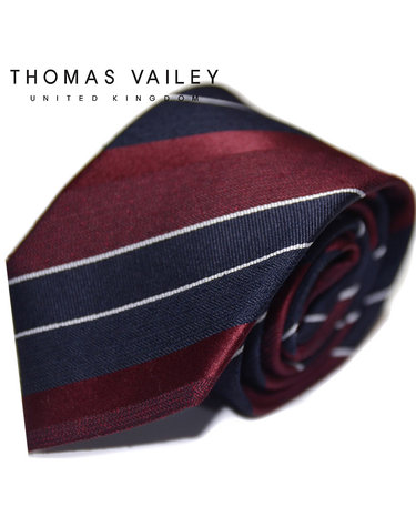 [THOMAS VAILEY] 토마스베일리 실크넥타이-더블더블 와인 7.5cm