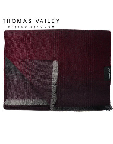 [THOMAS VAILEY] 캐시미어 블렌드 울머플러 그라데이션 와인