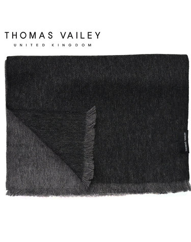 [THOMAS VAILEY] 캐시미어 블렌드 울머플러 포인트솔리드 그레이