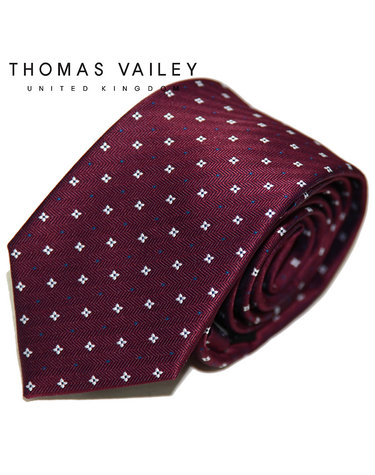 [THOMAS VAILEY] 토마스베일리 패션넥타이-티쥬스 와인 7cm