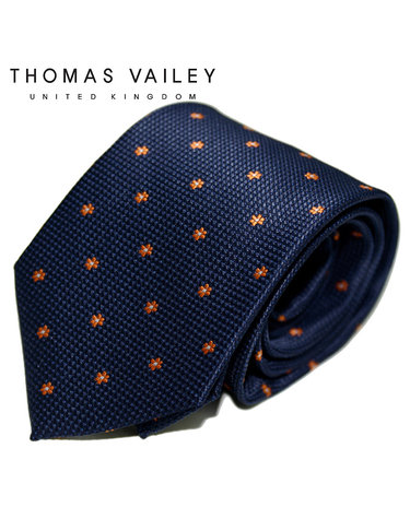 [THOMAS VAILEY] 토마스베일리 패션넥타이-메리골드 네이비 8cm