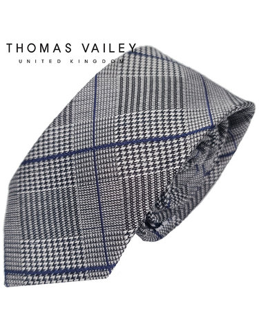 [THOMAS VAILEY] 토마스베일리 실크넥타이-모던글렌 블랙 7.5cm