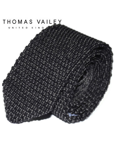 [THOMAS VAILEY] 토마스베일리 니트넥타이-도넛 그레이 5.5cm