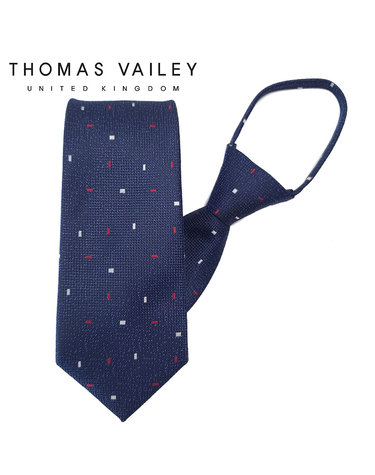 [THOMAS VAILEY] 토마스베일리 자동/지퍼넥타이-플레이크 네이비 7.5cm