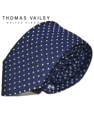 [THOMAS VAILEY] 토마스베일리 실크넥타이-파티클 네이비 7.7cm