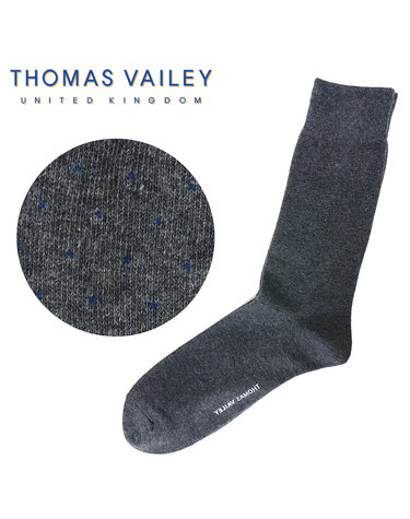 [THOMAS VAILEY] 토마스베일리 신사양말 - 핀도트 그레이