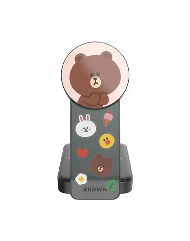 라인프렌즈 브라운 EZ 폴드-3in1 맥세이프 무선충전기 (792592)