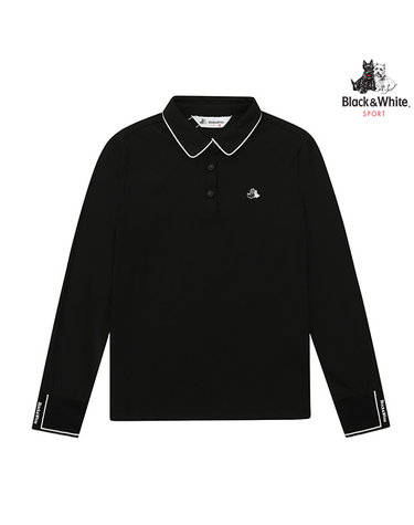 [블랙앤화이트] 여성 냉감 골지 긴팔 티셔츠 9314LZSN_BLACK