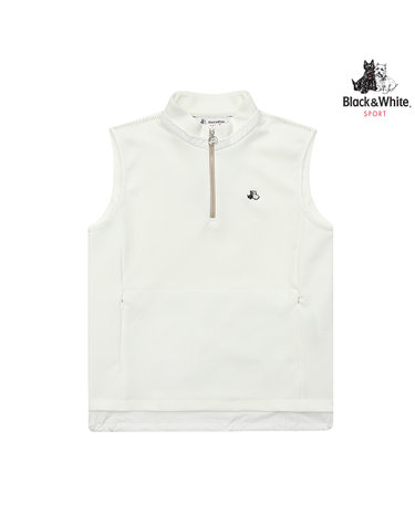 [블랙앤화이트] 여성 쿠션지 반집업 베스트 9803LZLP_WHITE