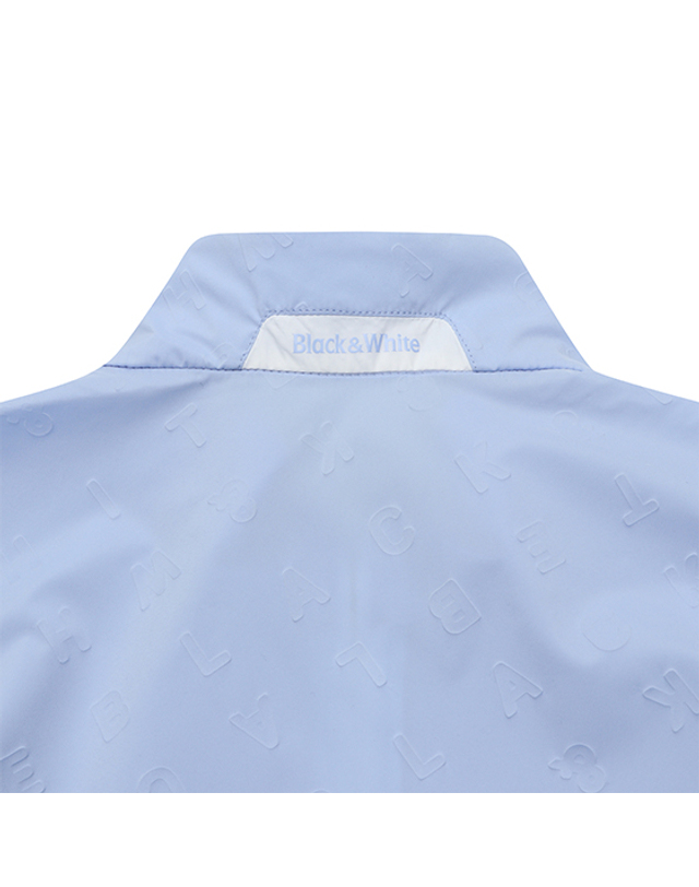 블랙앤화이트 [블랙앤화이트] 남성 로고엠보 베스트 1013GZVP_BLUE 착용컷