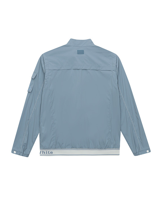 블랙앤화이트 [블랙앤화이트] 남성 홑겹 블루종 점퍼 1114GZGN_SKY BLUE 착용컷