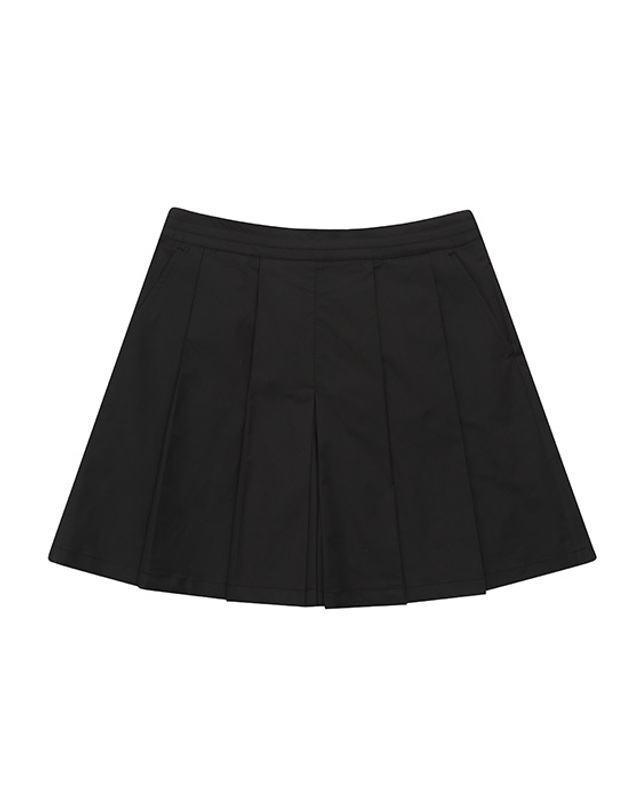 블랙앤화이트 [블랙앤화이트] 셋업 4부 플리츠 팬츠 4004LZSP_BLACK 착용컷