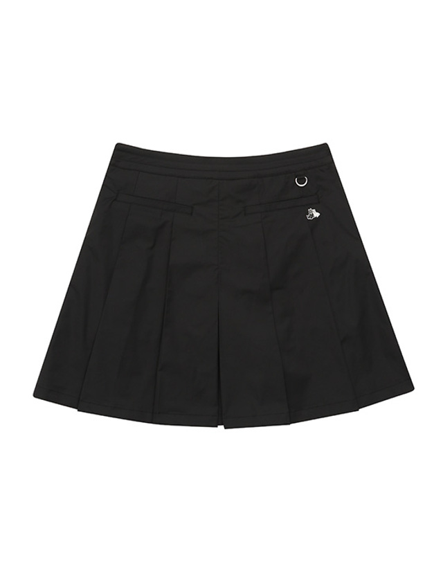 블랙앤화이트 [블랙앤화이트] 셋업 4부 플리츠 팬츠 4004LZSP_BLACK 착용컷