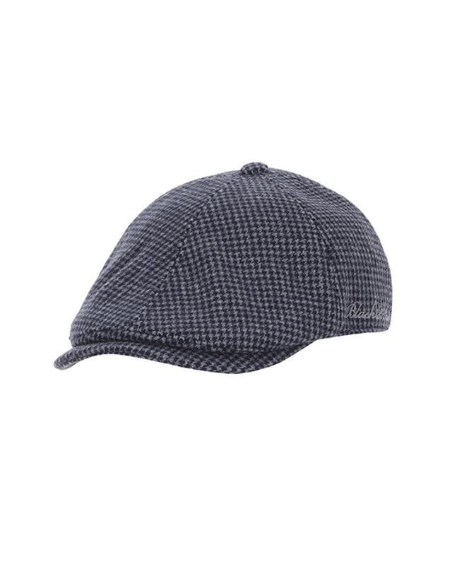 블랙앤화이트 [블랙앤화이트] 남성 체크 헌팅캡 8414GXAC_NAVY 착용컷