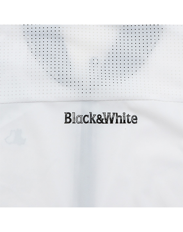 블랙앤화이트 [블랙앤화이트] 여성 냉감소재 풀오픈 집업 티셔츠 6204LZJN_WHITE 착용컷
