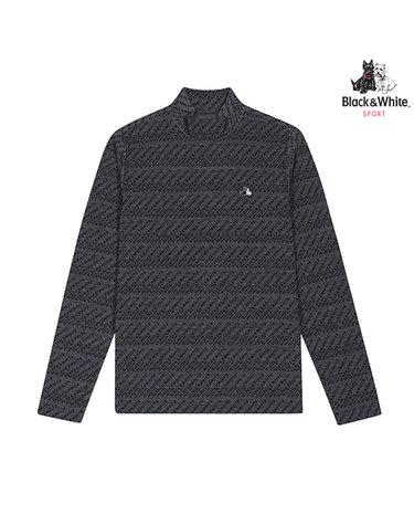 [블랙앤화이트] 여성 로고 프린트 베이스 레이어 6915LZIP_GREY