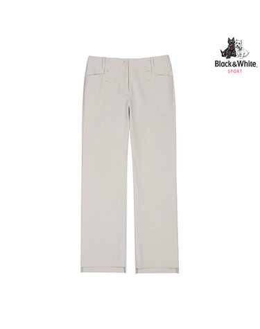 [블랙앤화이트] 여성 앞 장식 일자 팬츠 5035LZWN_BEIGE