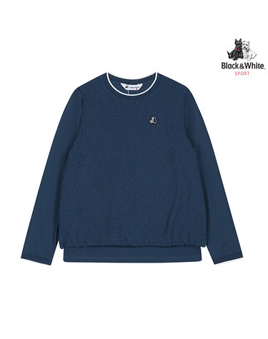 [블랙앤화이트] 여성 우븐 레이어드 긴팔 티셔츠 9405LZSP_BLUE GREEN