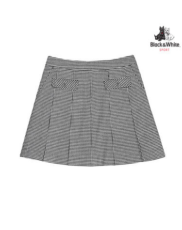 [블랙앤화이트] 여성 하운드투스 체크 큐롯 4004LXWP_BLACK