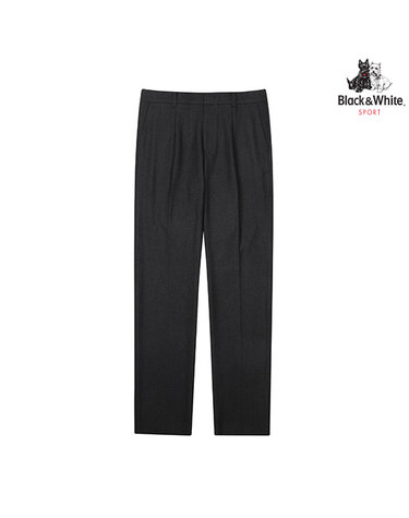 [블랙앤화이트] 남성 헤링본 패턴 원턱 팬츠 5054GXWP_DARK GREY