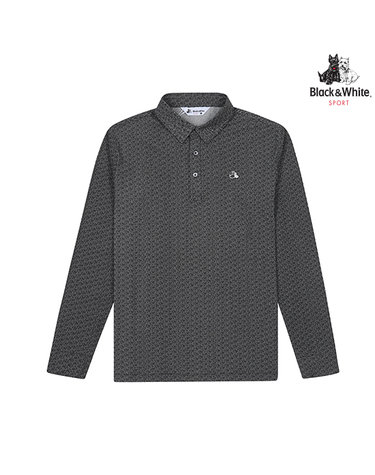 [블랙앤화이트] 남성 프린트 기본 티셔츠 9325GDPP_BLACK