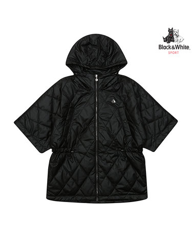 [블랙앤화이트] 여성 루즈핏 패딩 판쵸 1113LXWP_BLACK