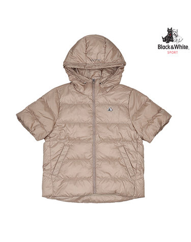 [블랙앤화이트] 여성 경량 반팔 다운 점퍼 1005LBWP_BEIGE