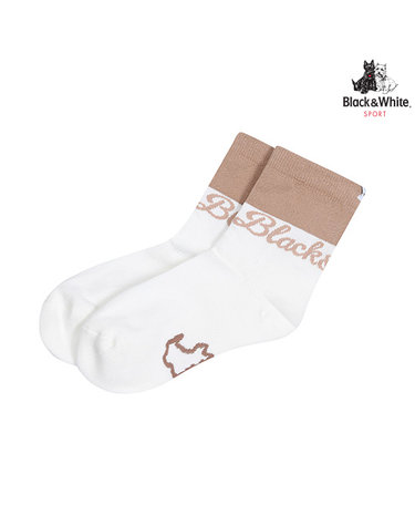 [블랙앤화이트] 여성 컬러블럭 배색 중목 양말 8115LXSC_WHITE