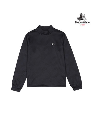 [블랙앤화이트] 여성 밑 단스트링 자가드 티셔츠 9215LBJP_BLACK
