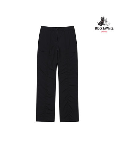 [블랙앤화이트] 여성 셔링 절개 패딩 팬츠 5105LBWN_BLACK