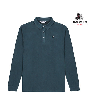 [블랙앤화이트] 남성 AR 기모 티셔츠 9345GBSA_BLUE GREEN