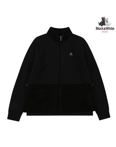 [블랙앤화이트] 여성 우븐 믹스 풀오픈 방풍 가디건 2815LBKW_BLACK