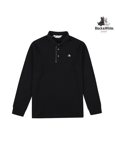 [블랙앤화이트] 남성 로고 하운드투스 프린트 티셔츠 9335GBJP_BLACK
