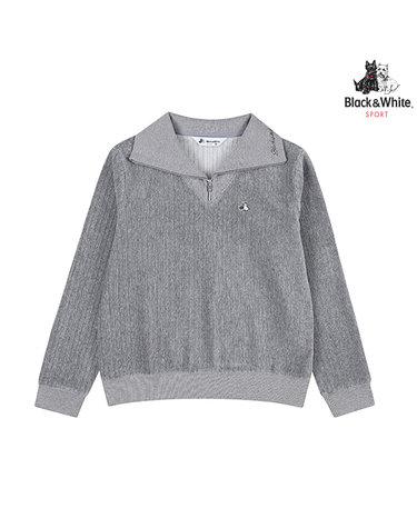[블랙앤화이트] 여성 코듀로이 와이드 카라 셋업 티셔츠 9125LBST_GREY
