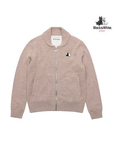 [블랙앤화이트] 여성 둥근에리 방풍안감 니트가디건 2813LXKC_BEIGE