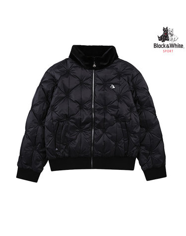 [블랙앤화이트] 여성 스모킹 튜브 다운 점퍼 1165LBWN_BLACK