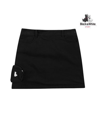 [블랙앤화이트] 여성 수성 밍크본딩 A라인 스커트 4410LDWU_BLACK