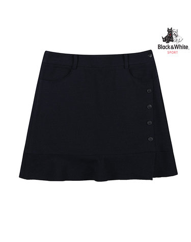 [블랙앤화이트] 여성 가을 트윌조직 TR 플레어 큐롯 4421LBSC_NAVY
