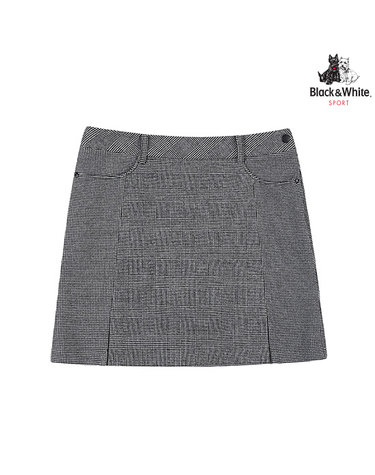 [블랙앤화이트] 여성 가을 지도리 글렌체크 TR H라인 큐롯 4411LDOT_GREY